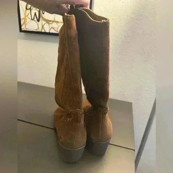 BOC Genuine Leather Brown Western Mid Calf Boots 9 - Picture 7 of 7